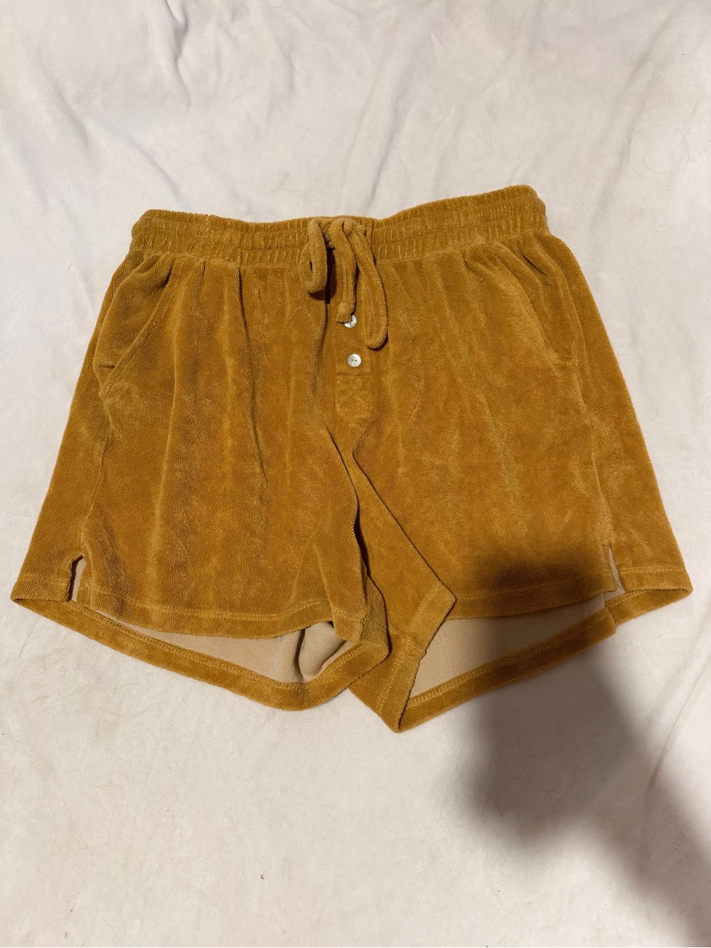DONNI. Mustard Yellow terry Lounge Pants